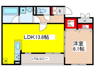 プレゼンス弥刀Bの物件間取画像